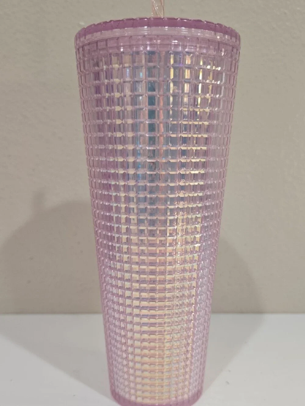 Starbucks Iridescent Lavender Studded Cold Cup with Straw